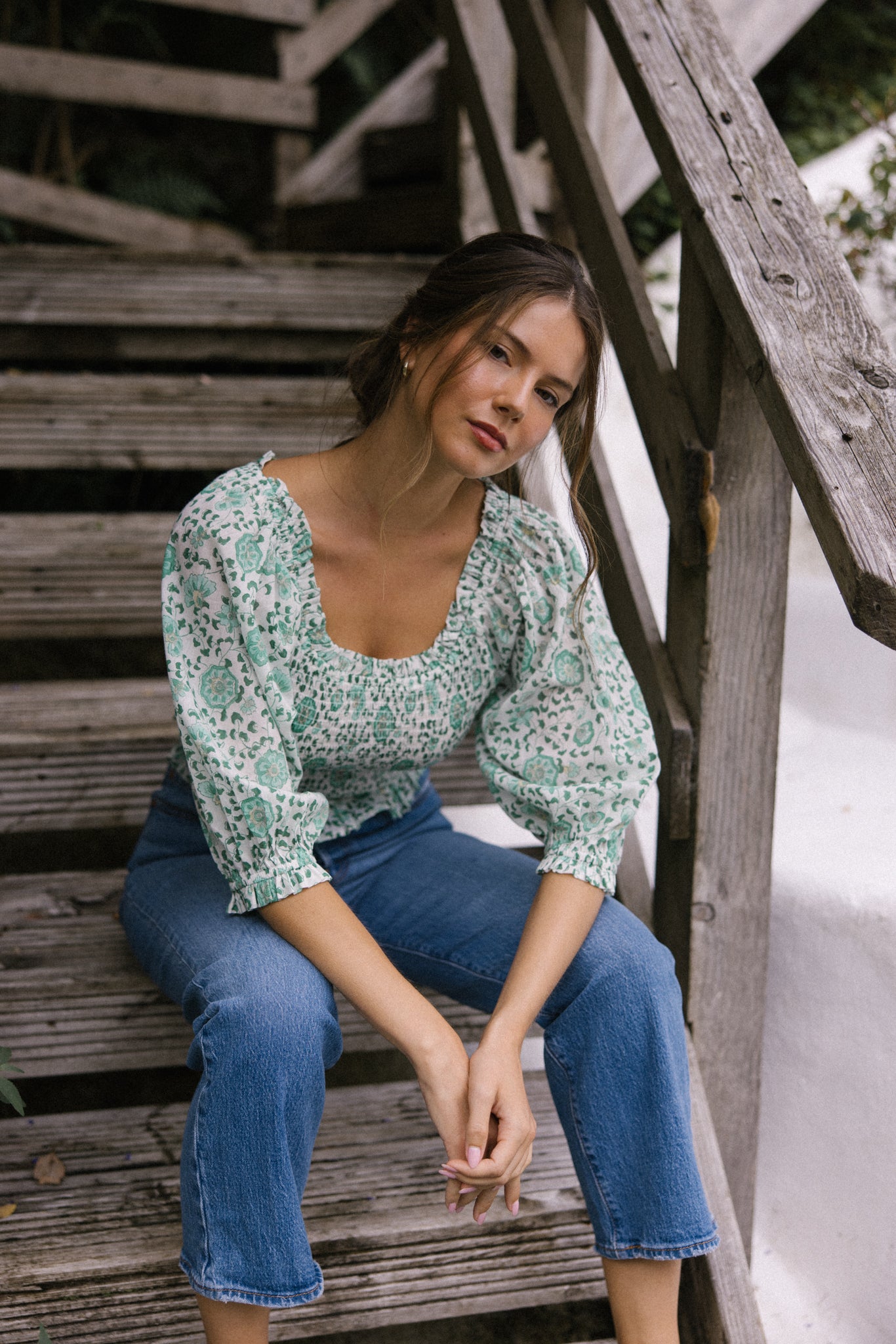 Mona Smock Top - Petala Green