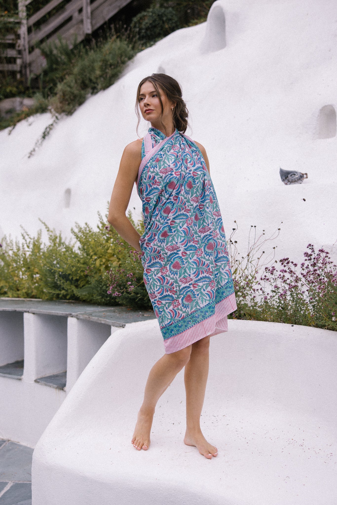 Sarong - Pink/Blue Floral