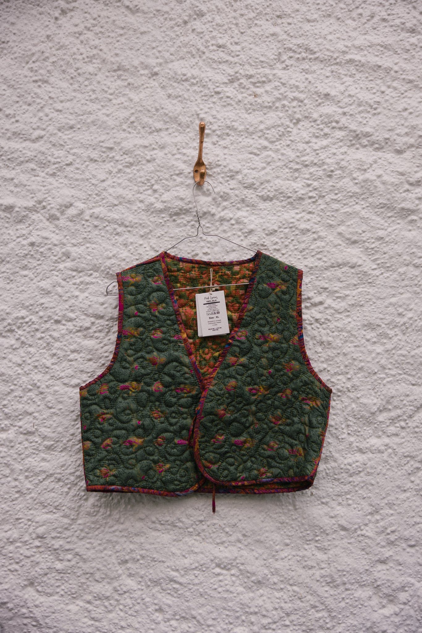 Melissa Silk Reversible Waistcoat XL - 024