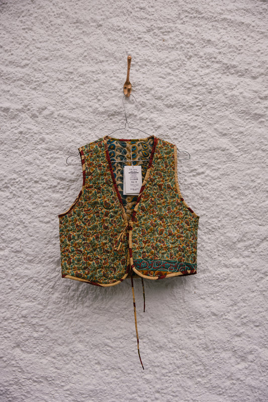 Melissa Silk Reversible Waistcoat M - 003