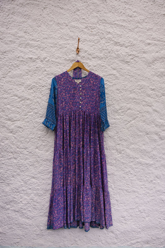 Prairie V-neck Silk Dress M - 025