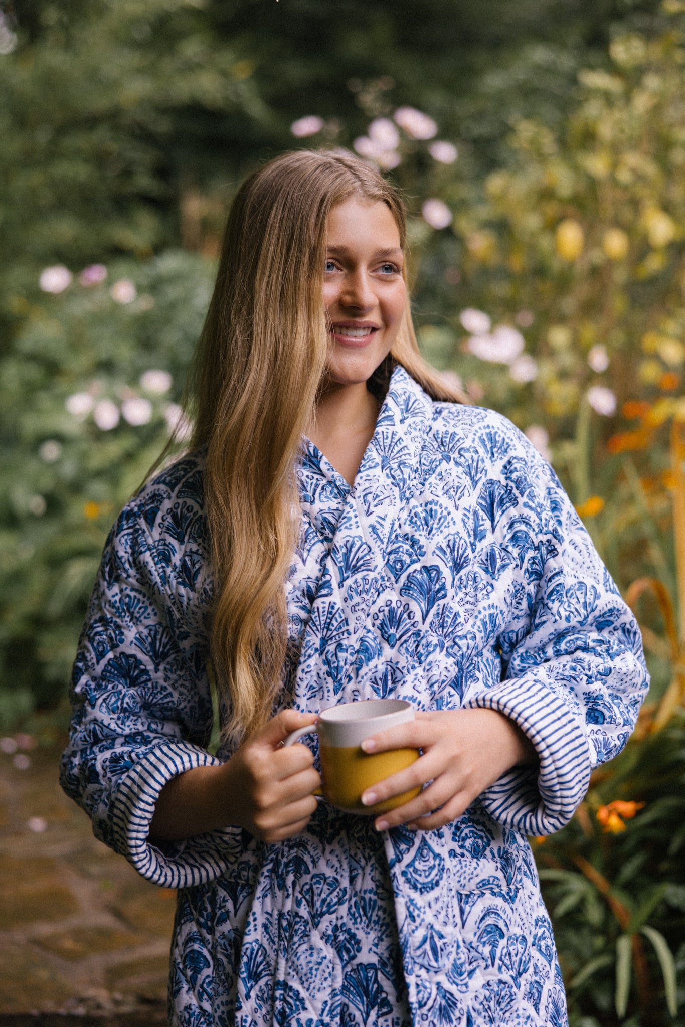 Quilted Dressing Gown - Sea Shell - AVAILABLE FOR PRE-ORDER