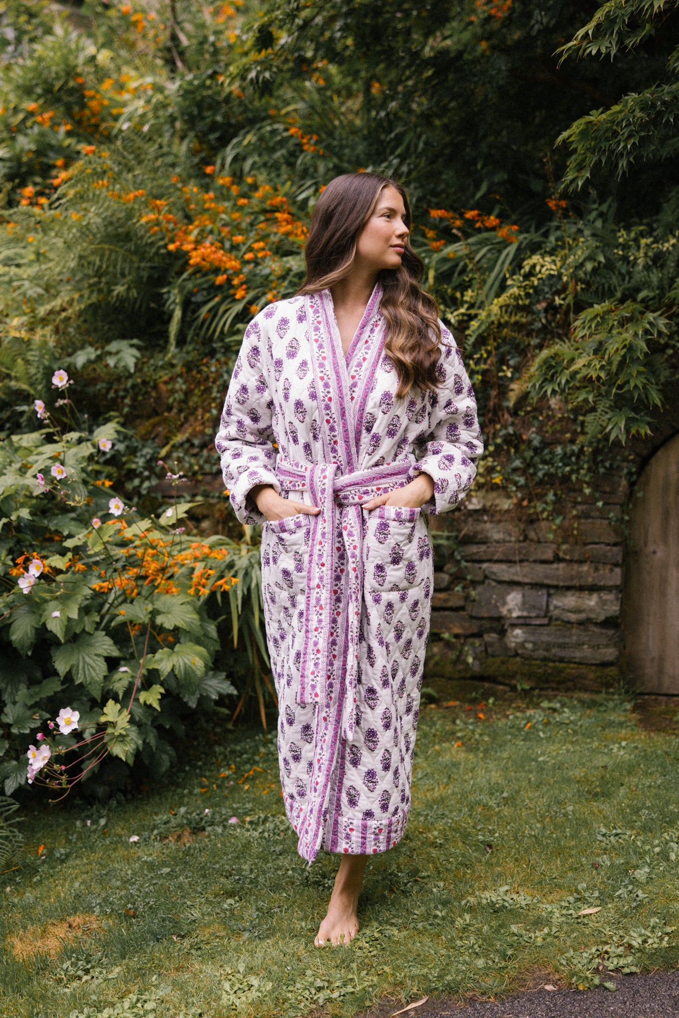 Reversible Quilted Dressing Gown - Roxanne