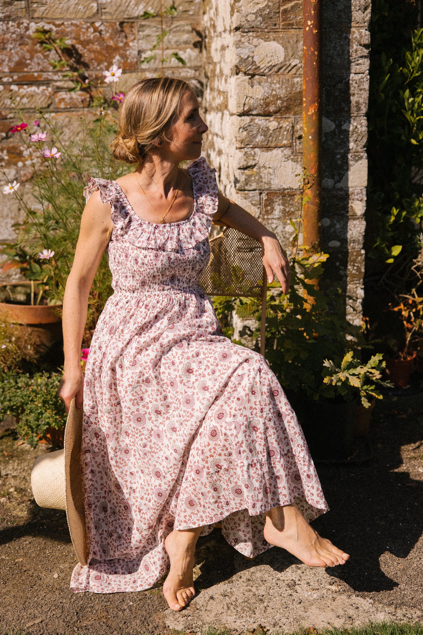 Mona Scoop Smock Dress- Earth (AVAILABLE FOR PREORDER )