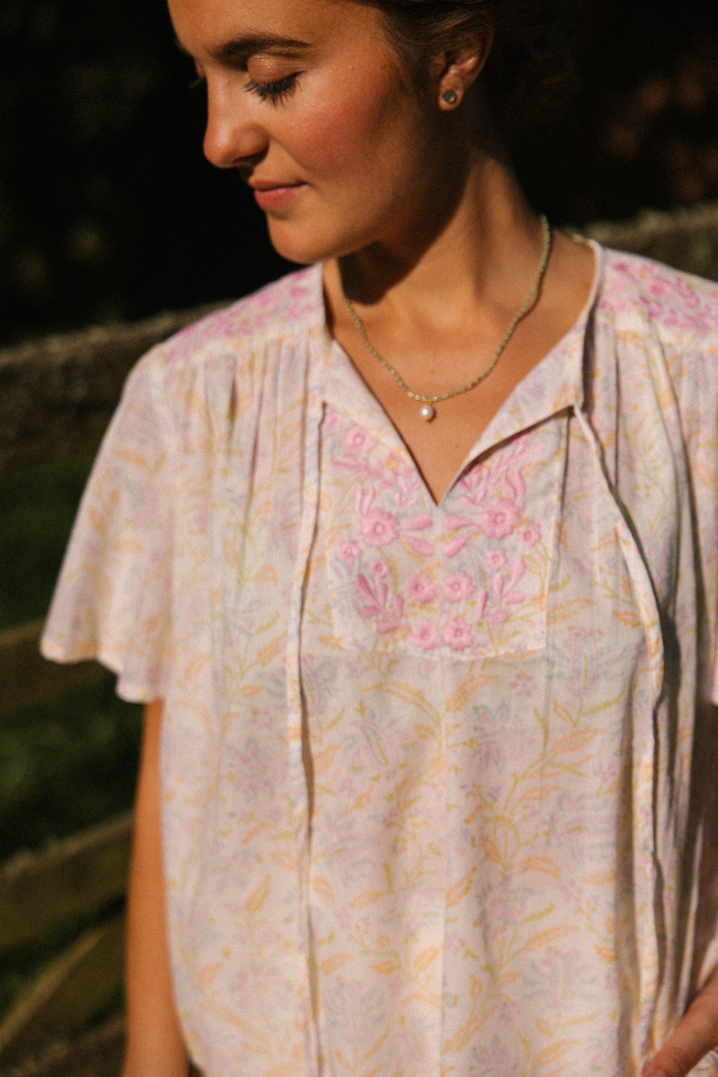 Lolita S/S Blouse - Pastel dream
