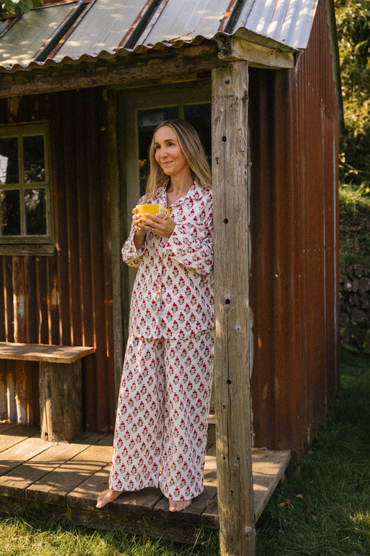 Pyjama Set - Red Marigold - Seconds