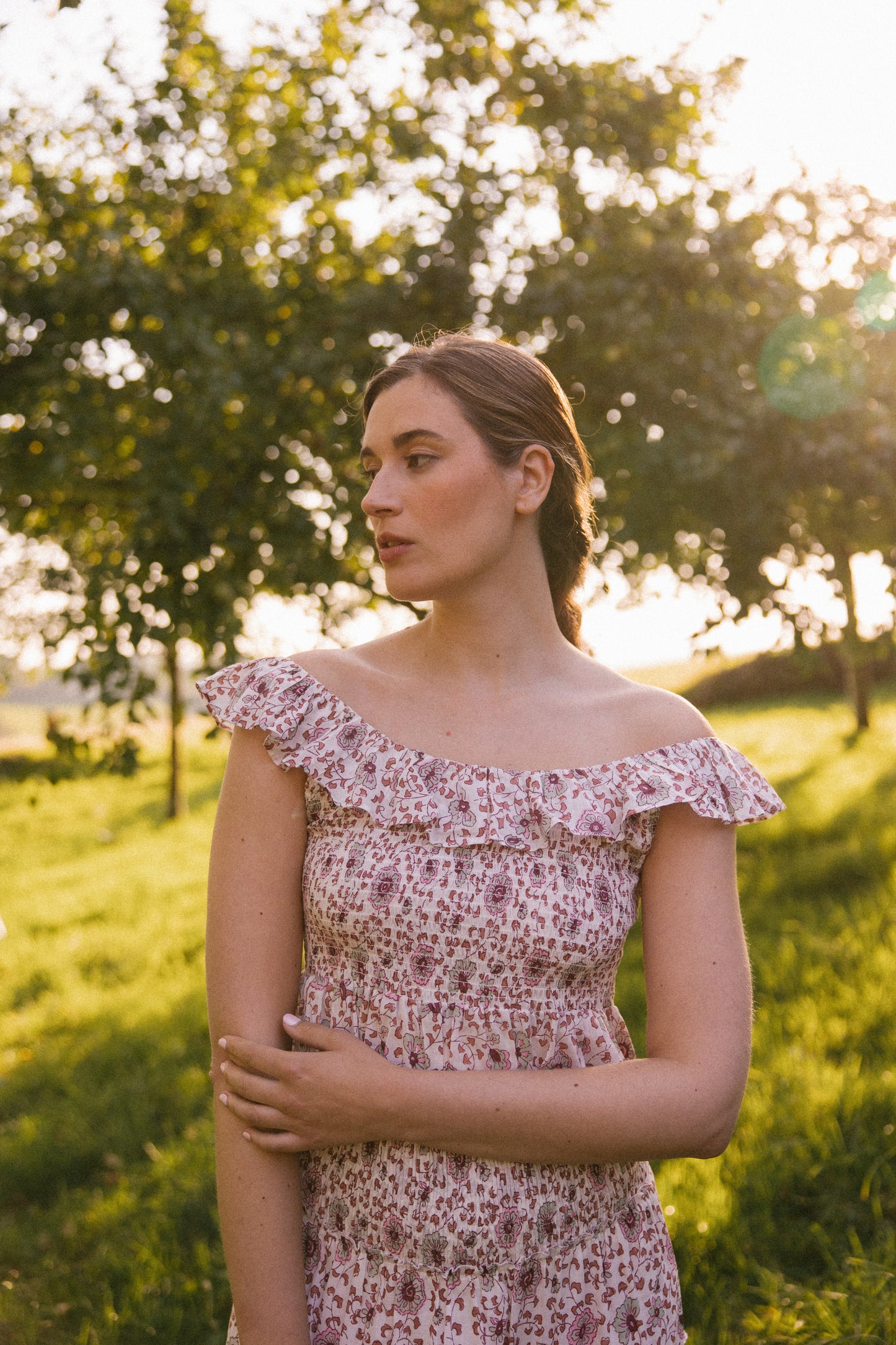 Mona Scoop Smock Top - Earth