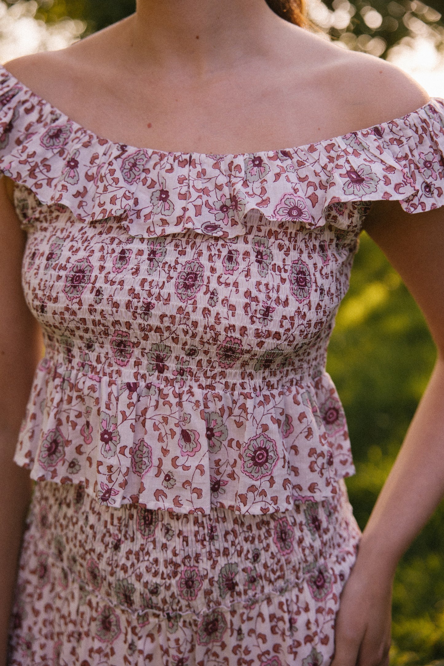 Mona Scoop Smock Top - Earth