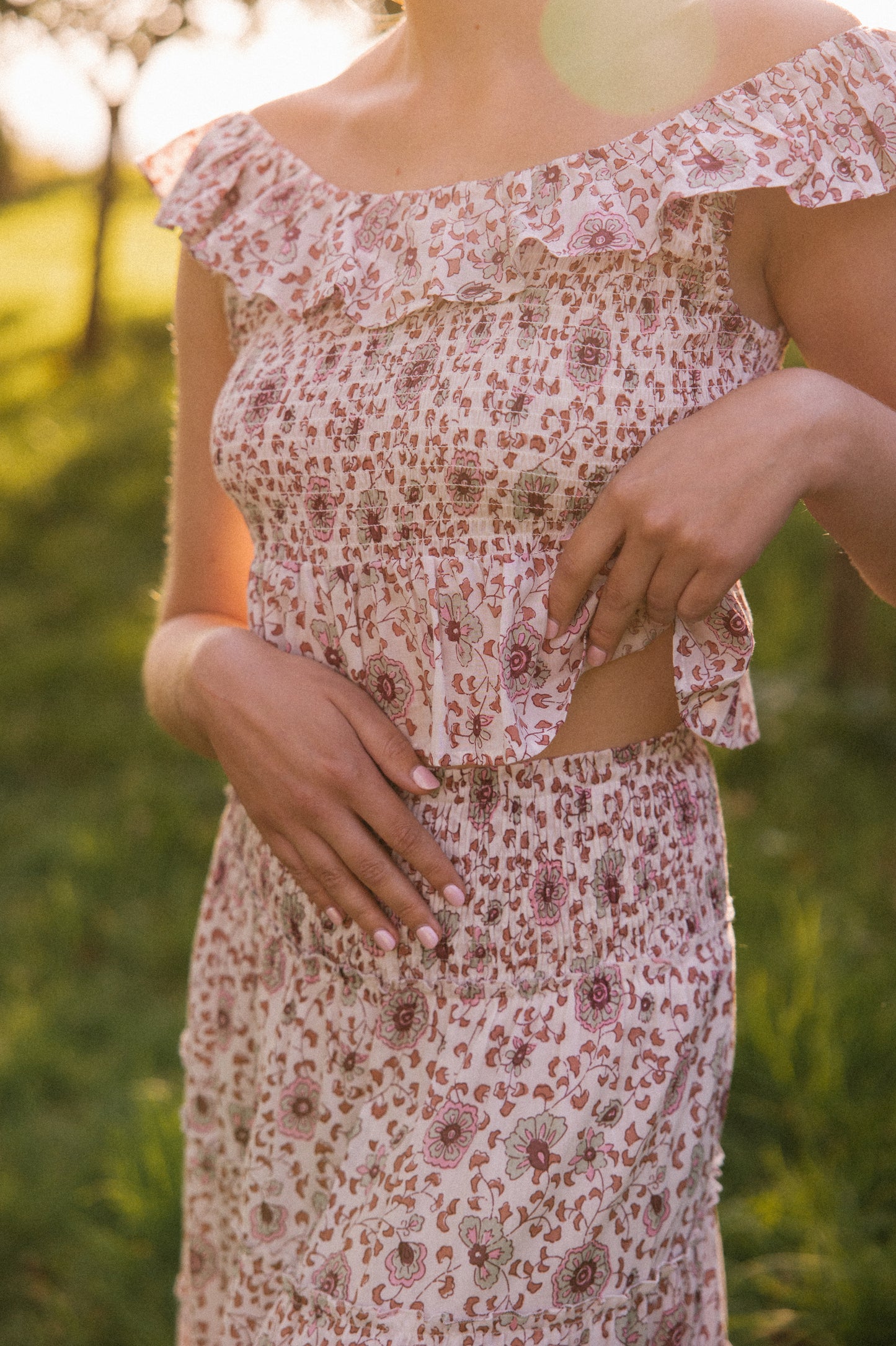 Mona Scoop Smock Top - Earth