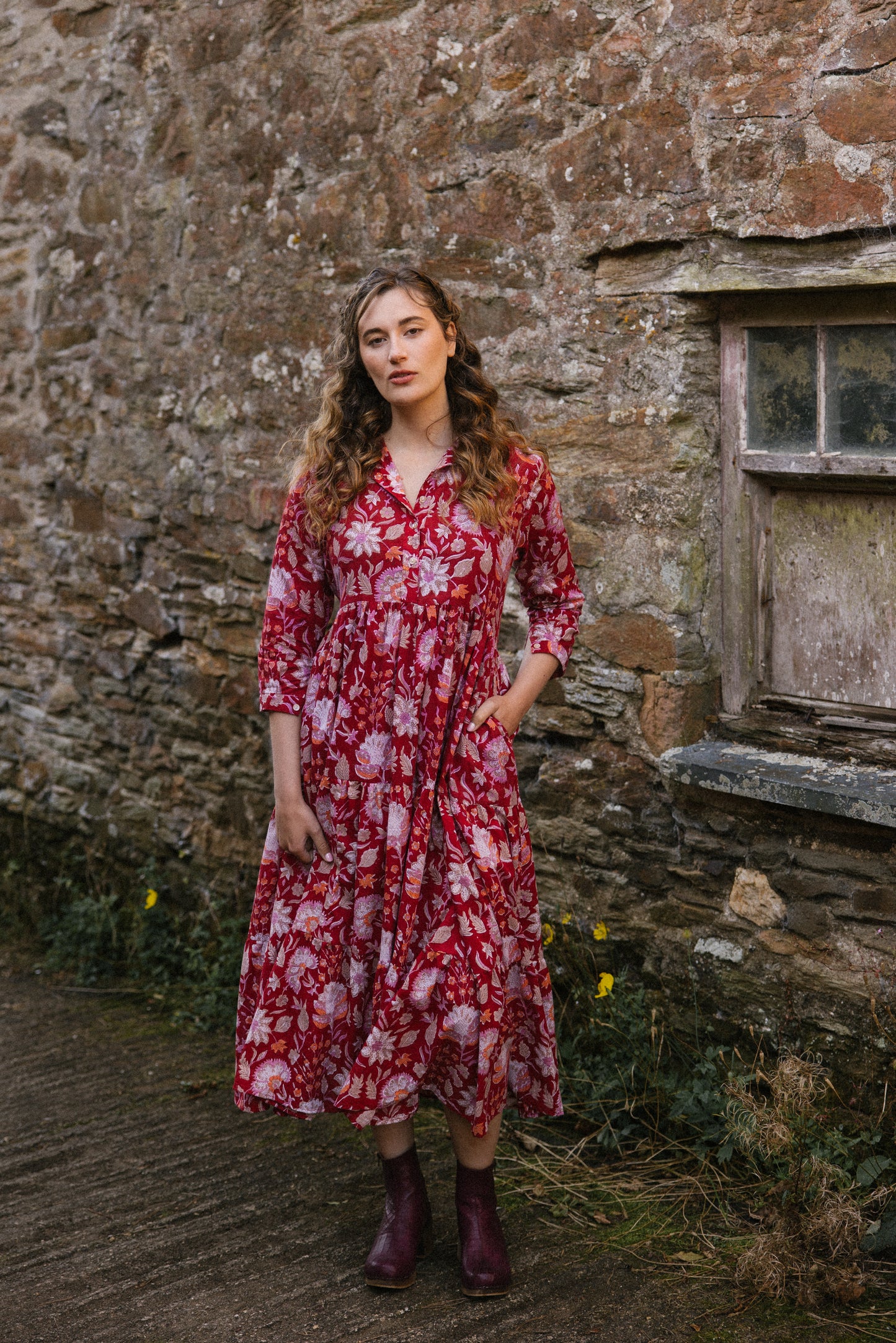 Claudia Dress - Ruby Garden