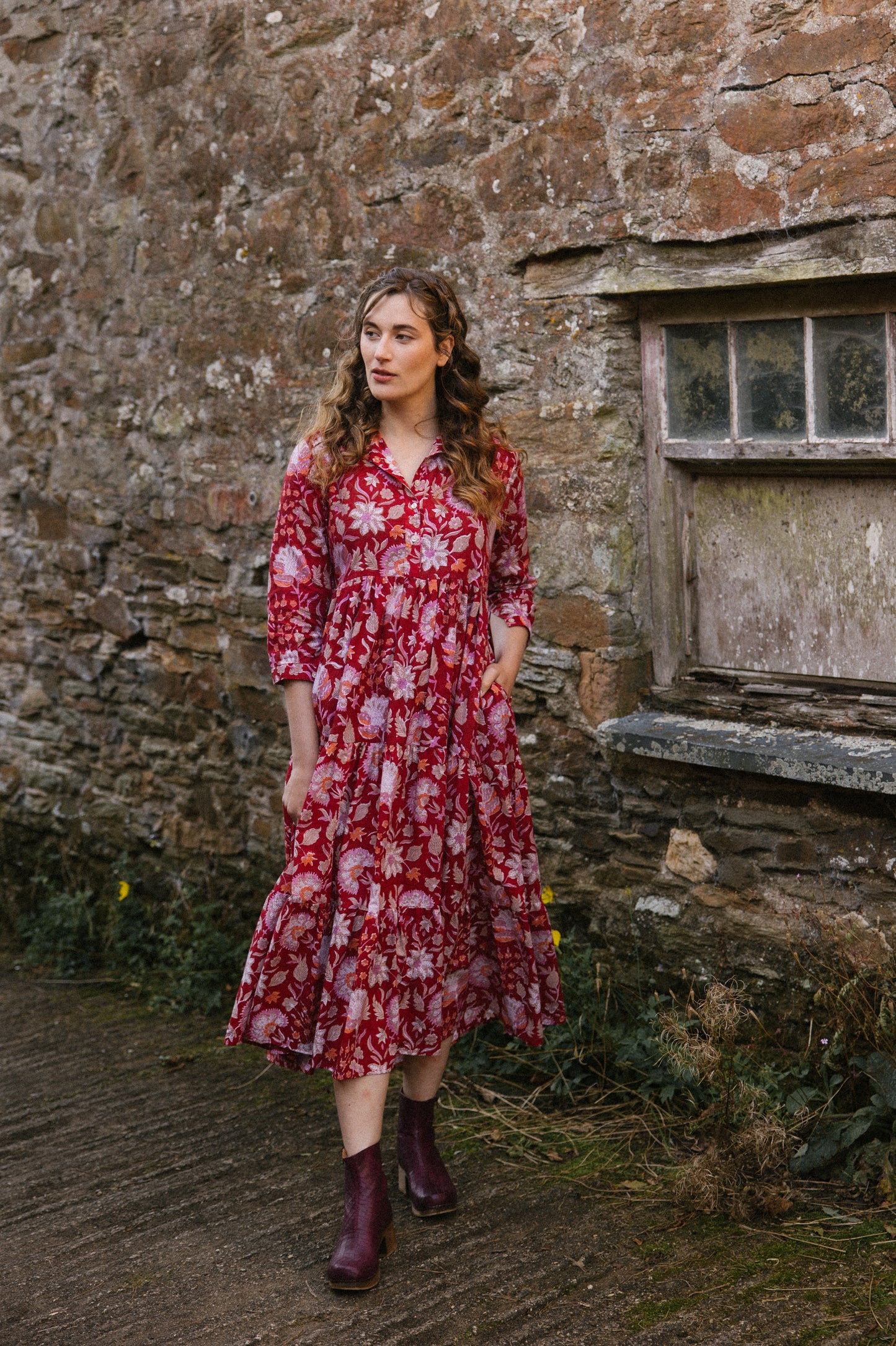 Claudia Dress - Ruby Garden