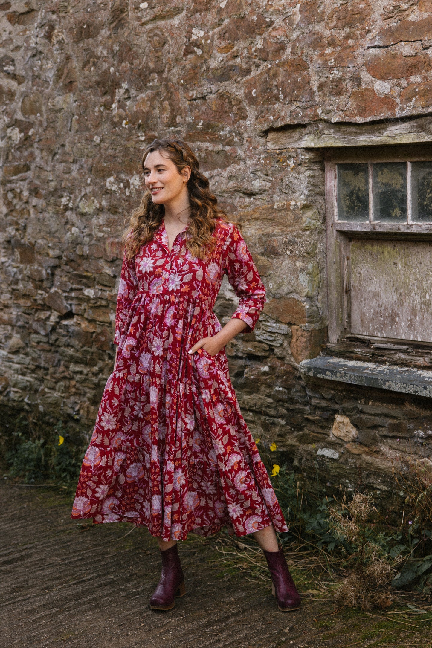 Claudia Dress - Ruby Garden
