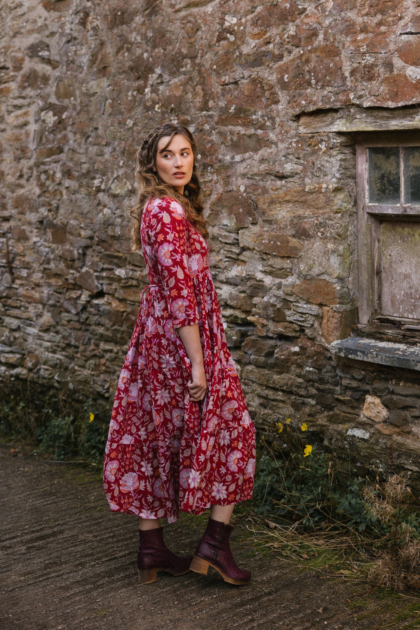 Claudia Dress - Ruby Garden