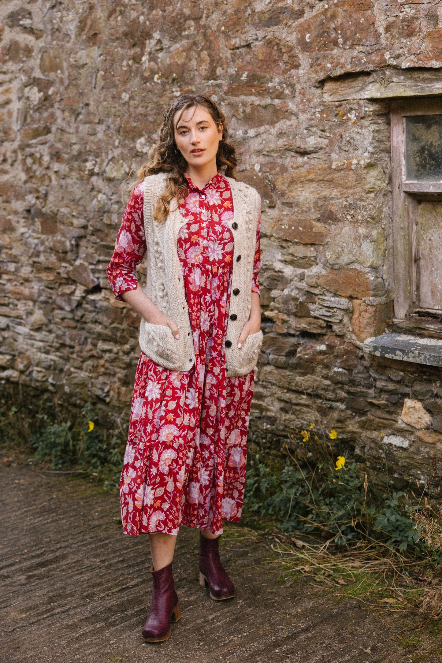 Claudia Dress - Ruby Garden