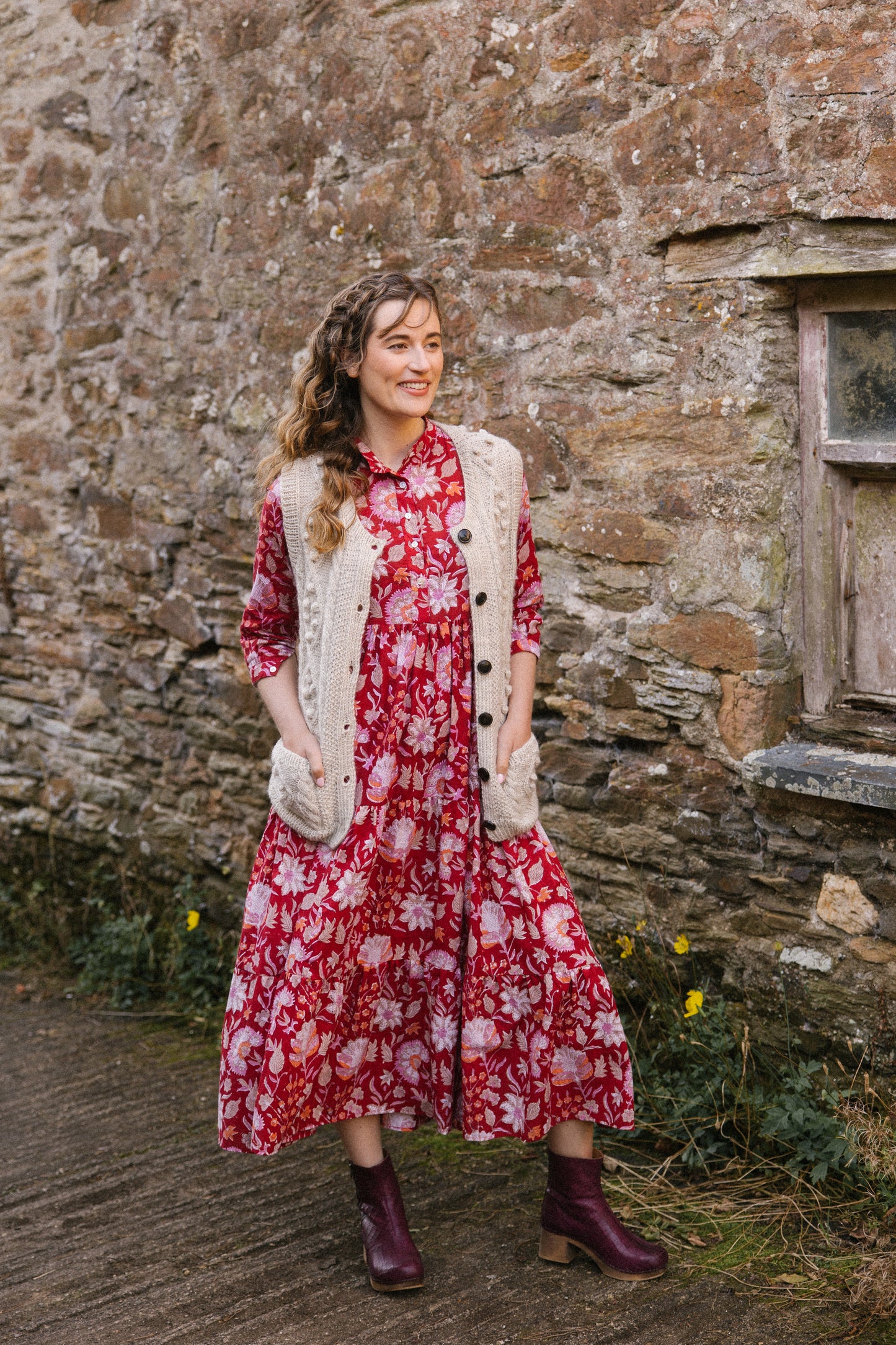 Claudia Dress - Ruby Garden