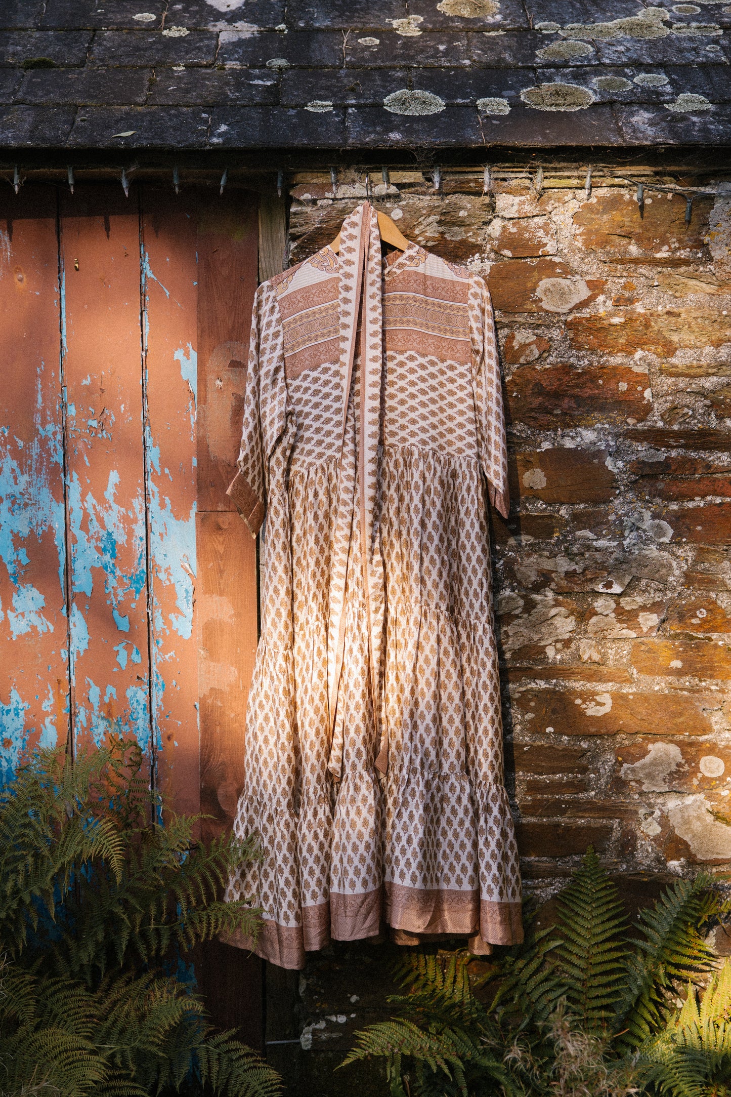 Prairie Round Neck Silk Dress 298 - XL