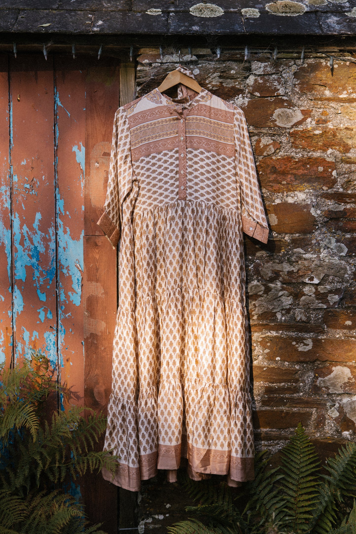 Prairie Round Neck Silk Dress 298 - XL