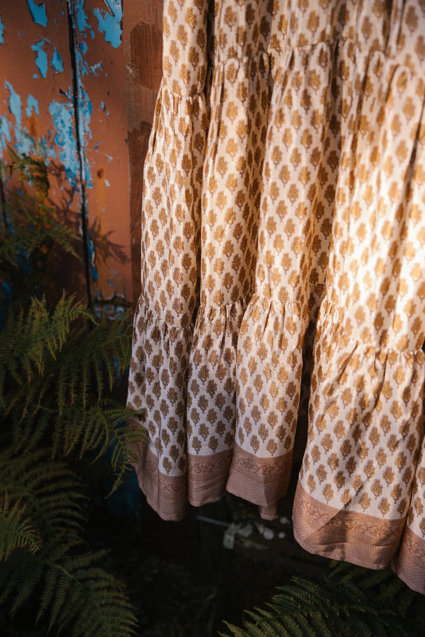 Prairie Round Neck Silk Dress 298 - XL