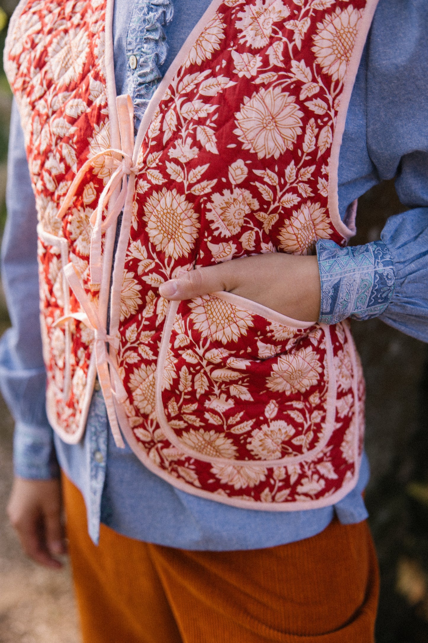 Frida Waistcoat - Red