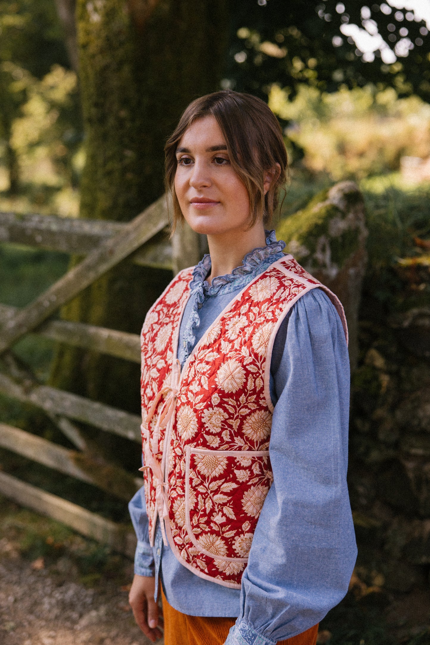 Frida Waistcoat - Red