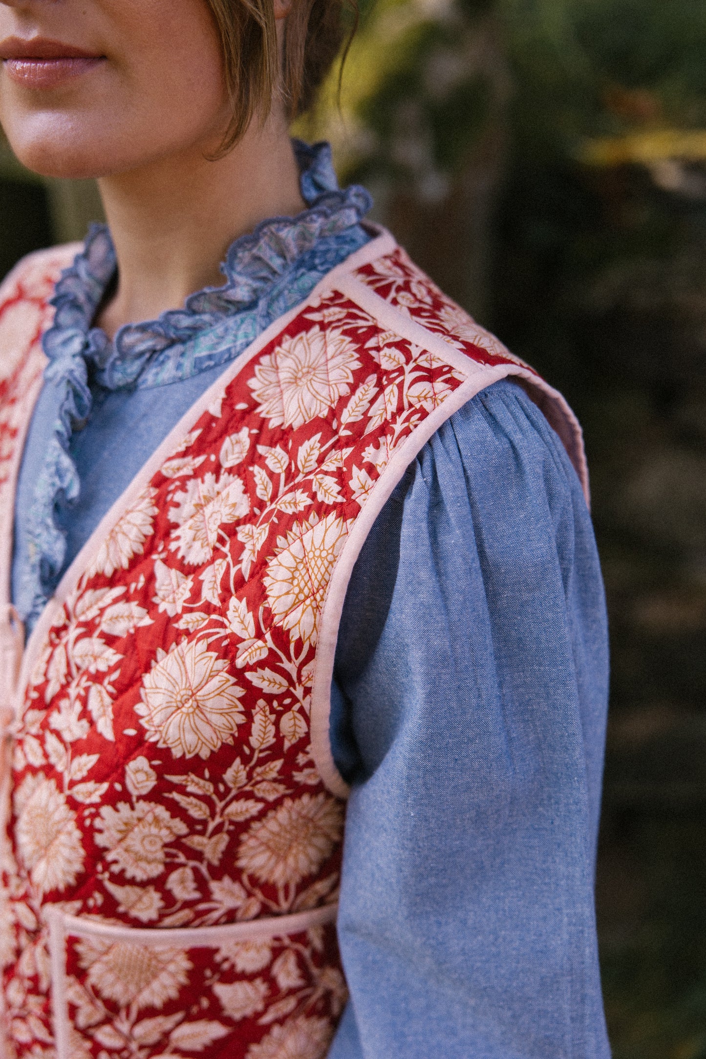 Frida Waistcoat - Red