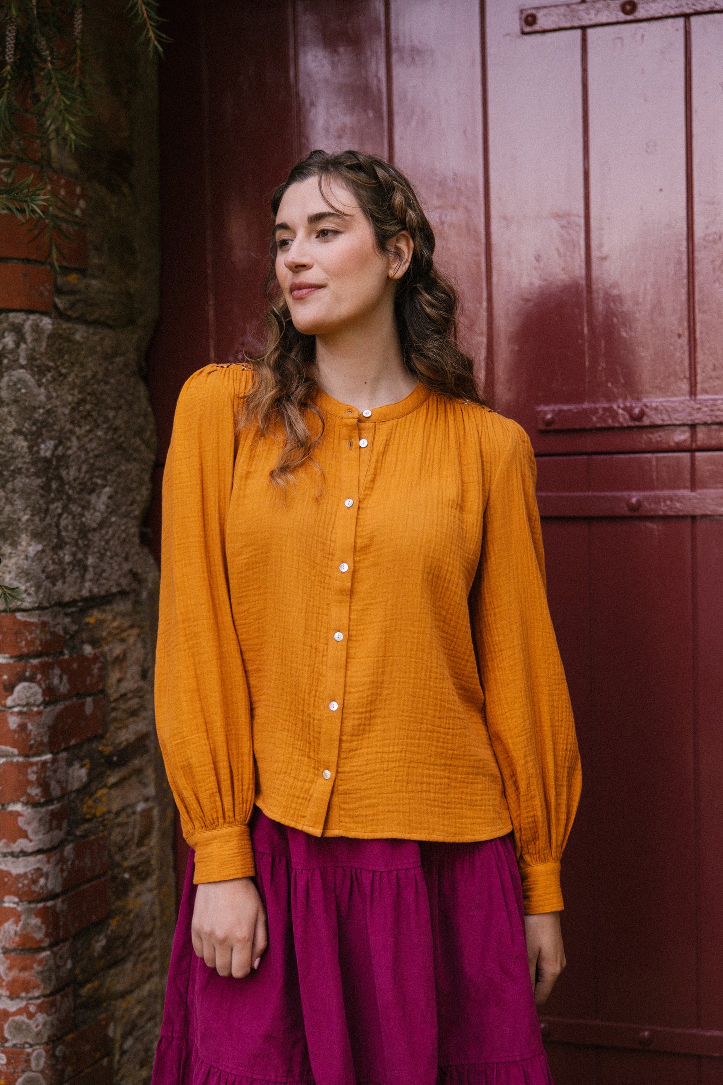 Hazel Blouse - Turmeric