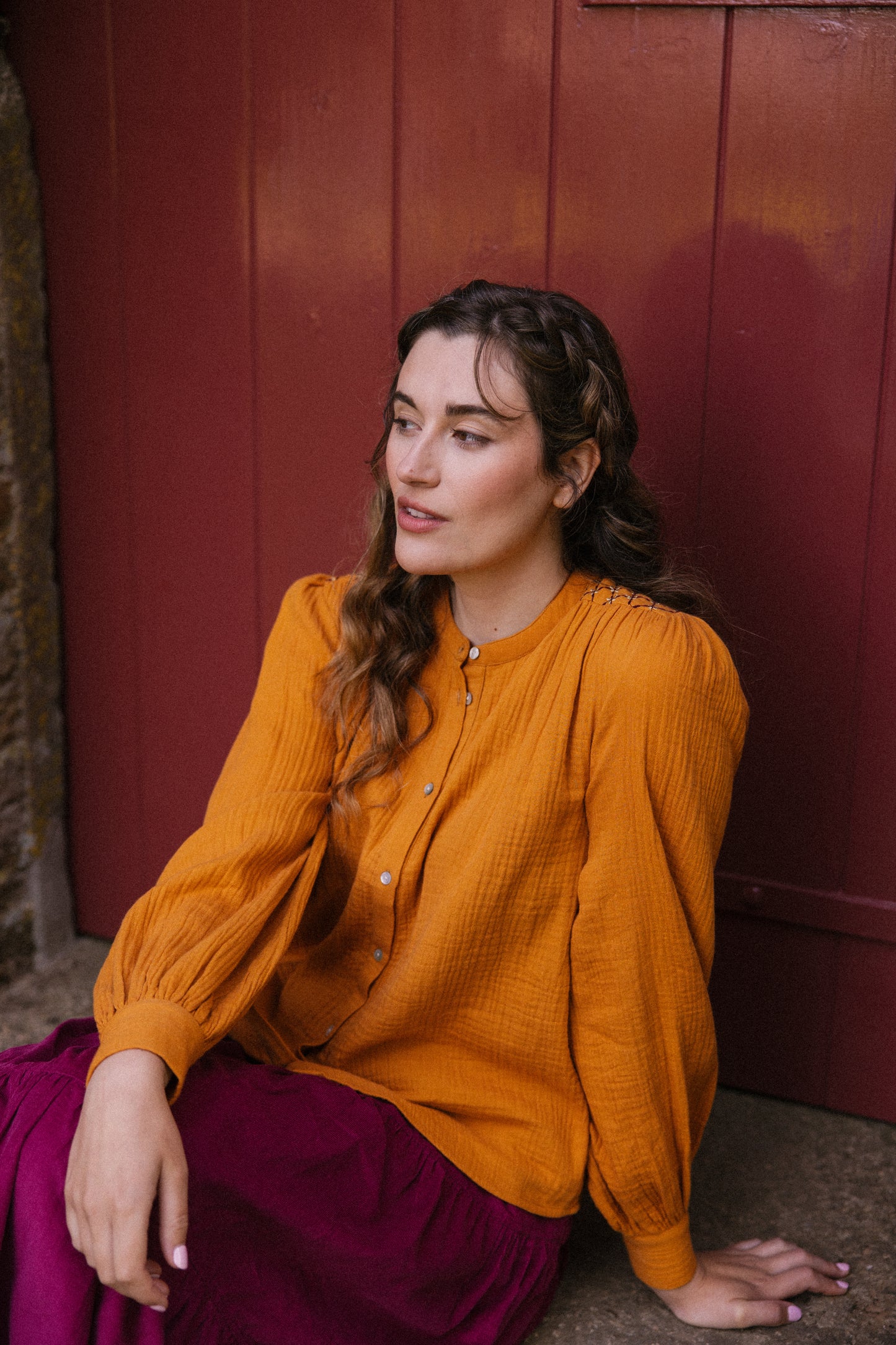 Hazel Blouse - Turmeric