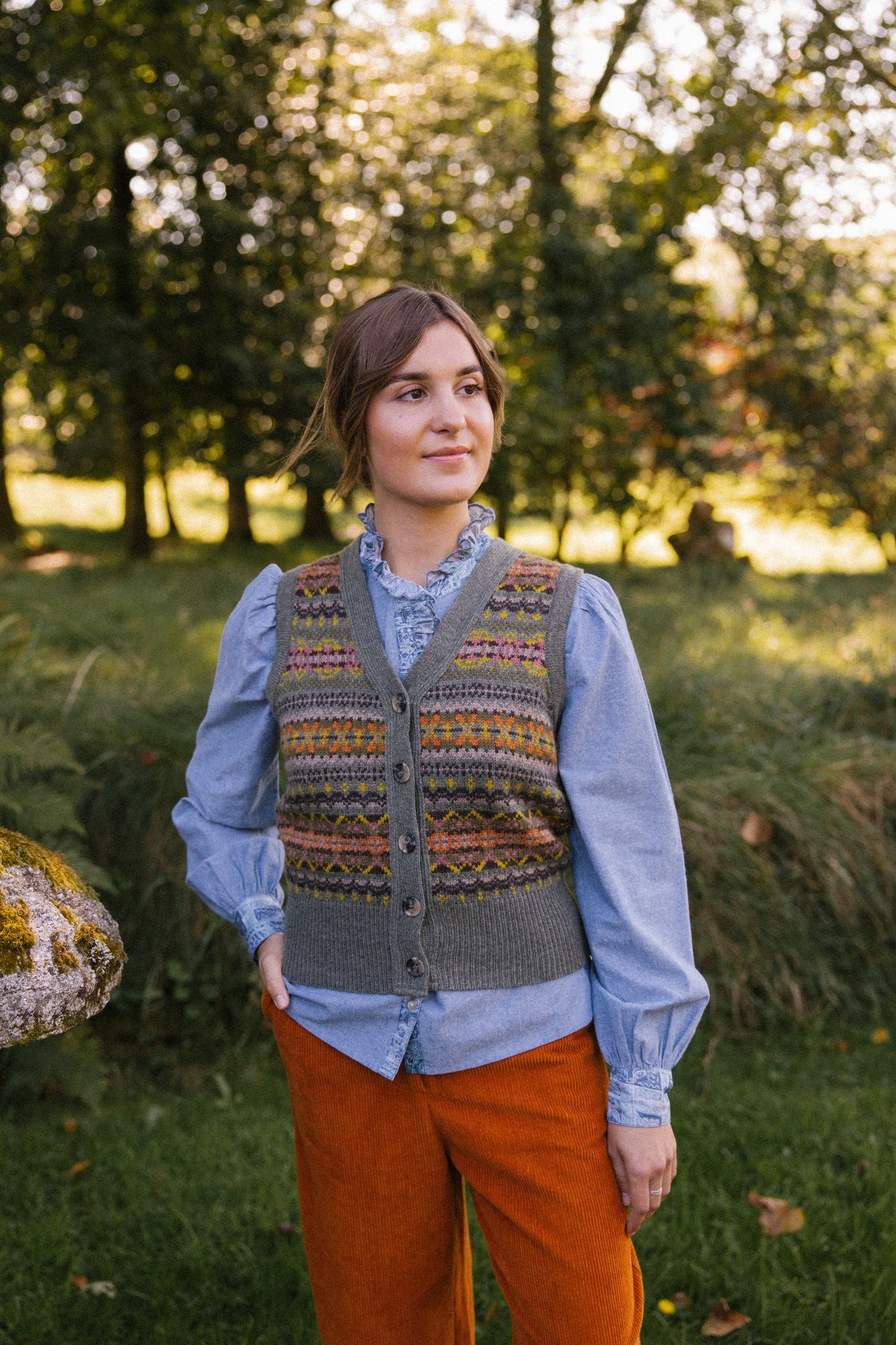 Kinross Waistcoat in Agate