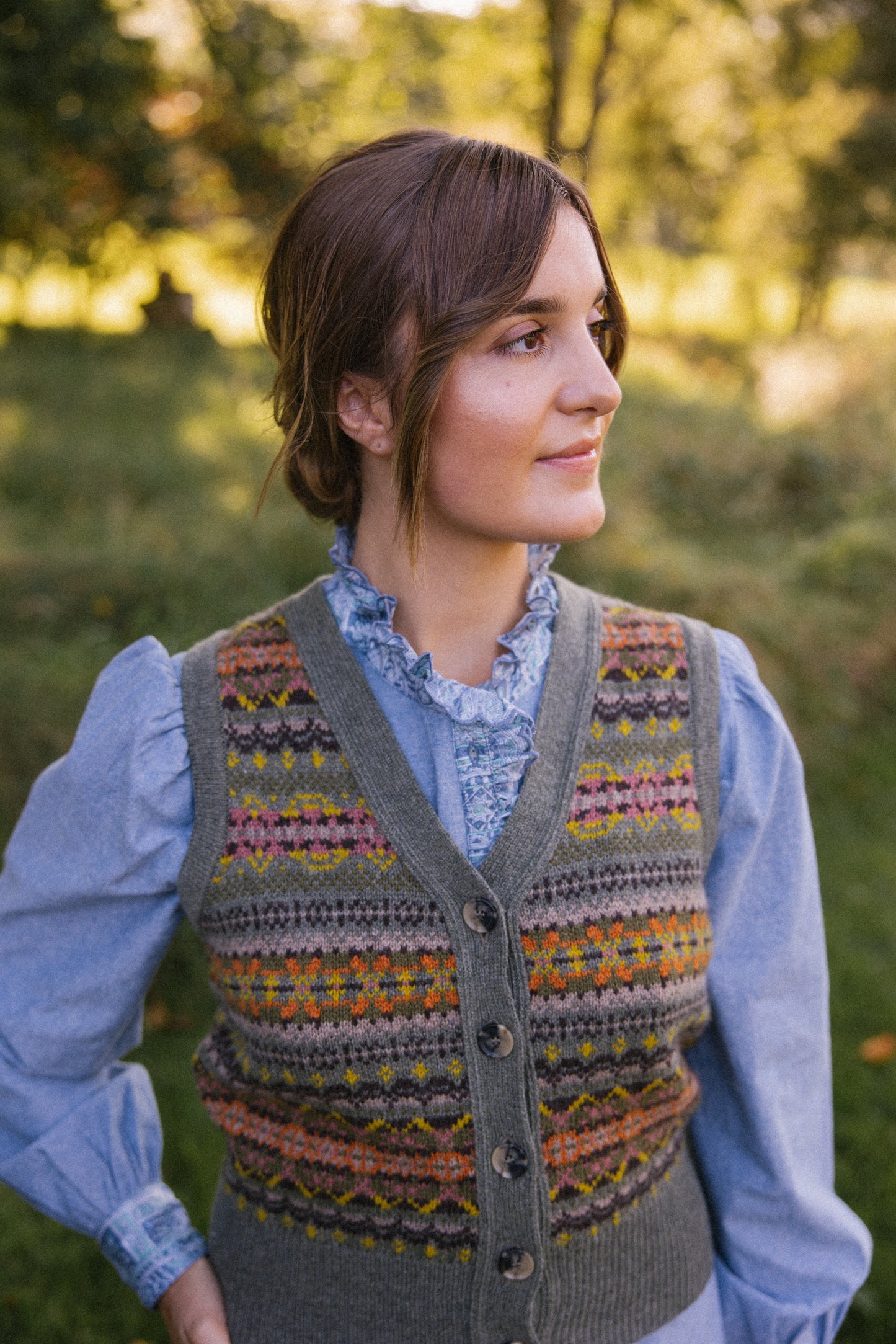 Kinross Waistcoat in Agate