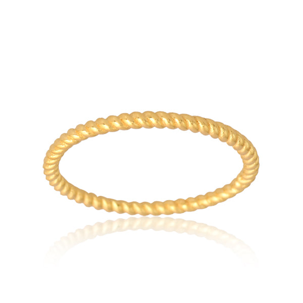 Twist Stacking Ring in 18ct Gold