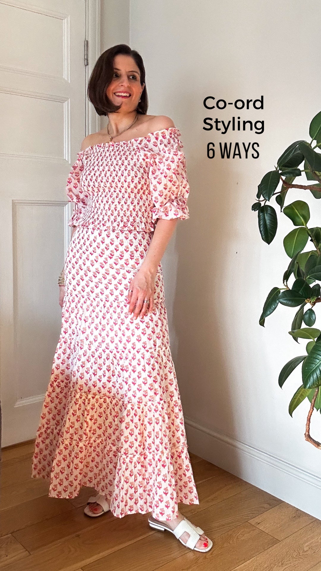 Flores Smock Top- Pink