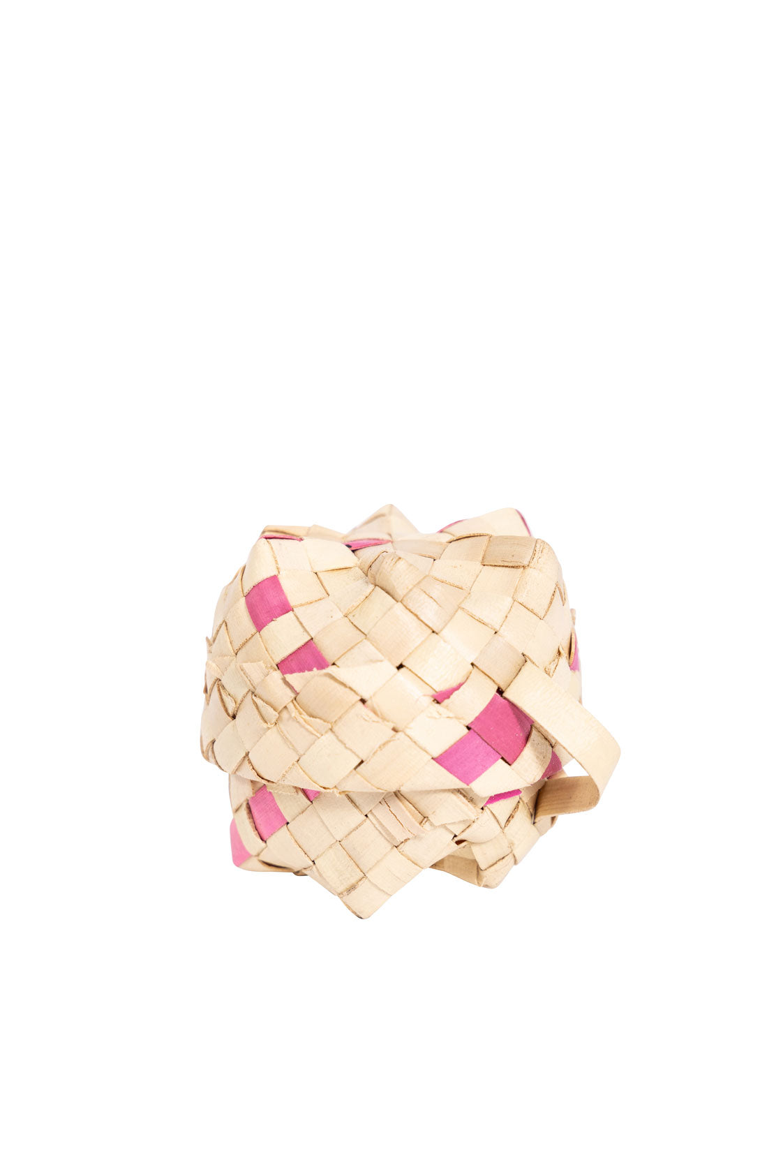 Raffia Jewellery Gift Baskets - Natural/Pink