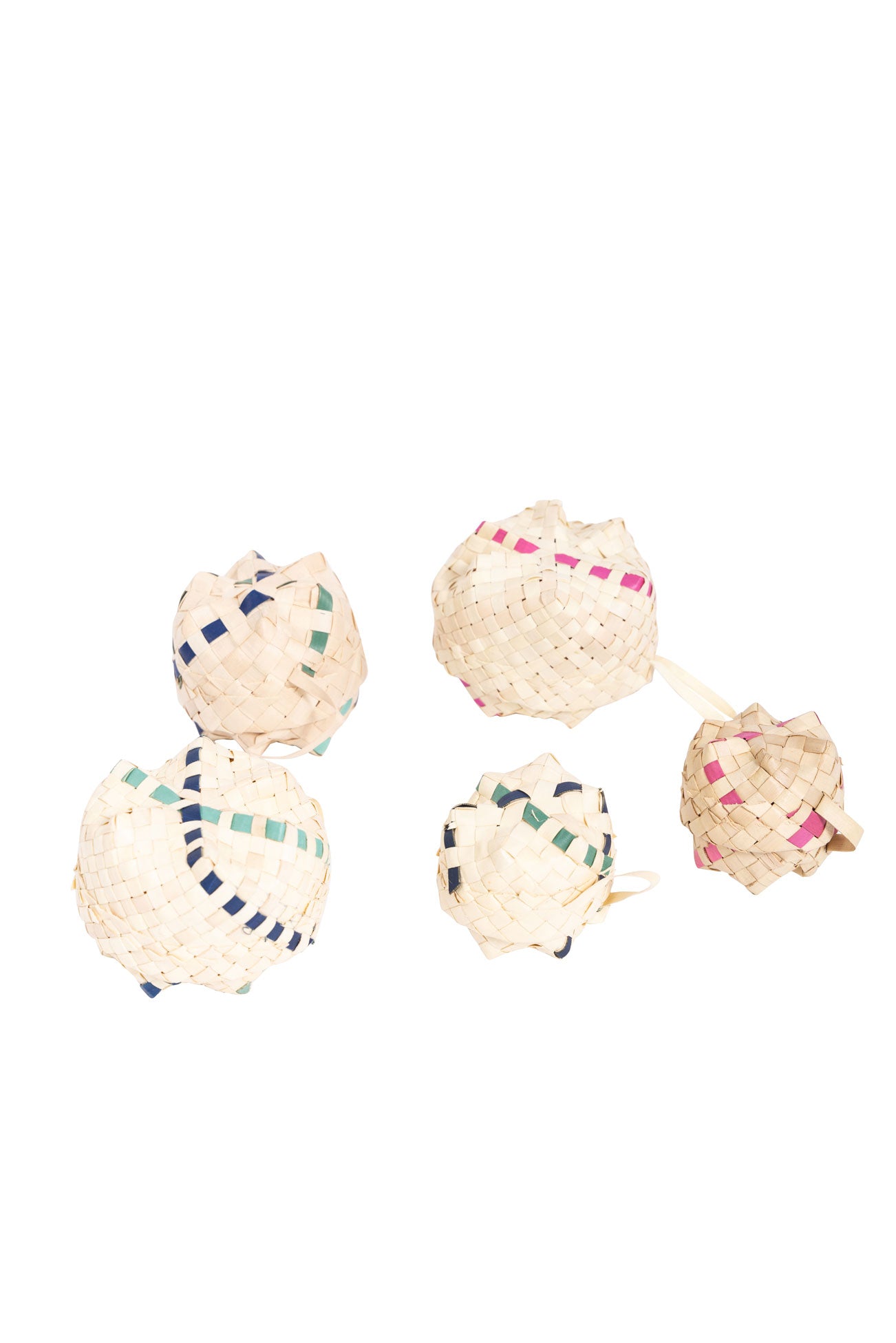 Raffia Jewellery Gift Baskets - Natural/Pink