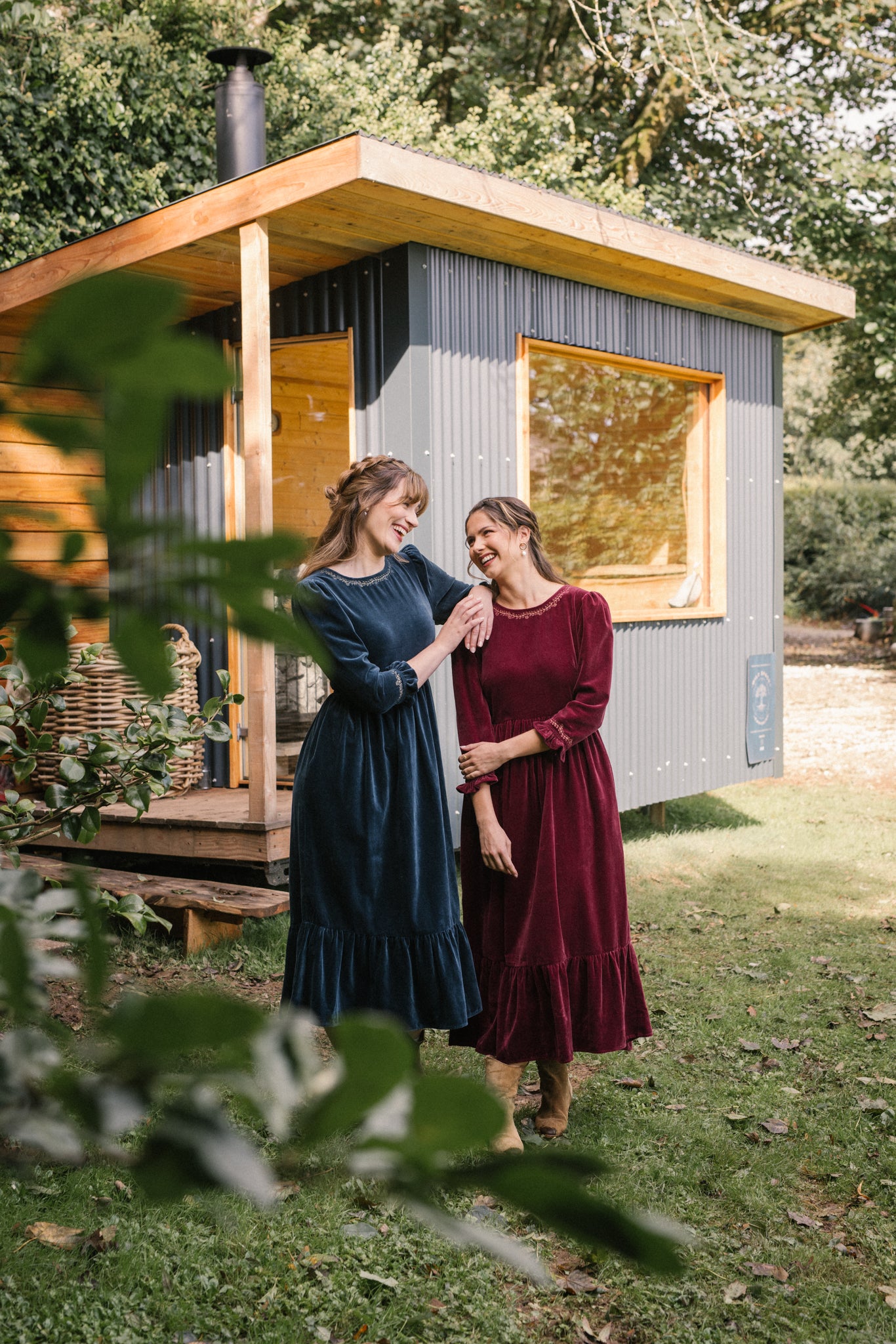 Aurora Velvet Dress in Marine Blue