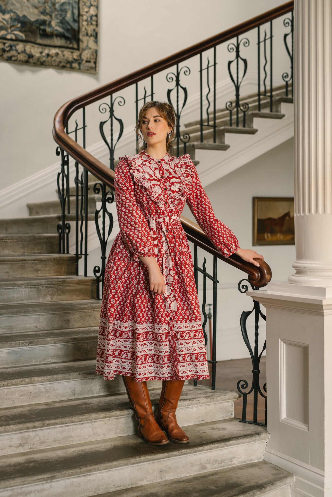 Maggie Dress in Tomato