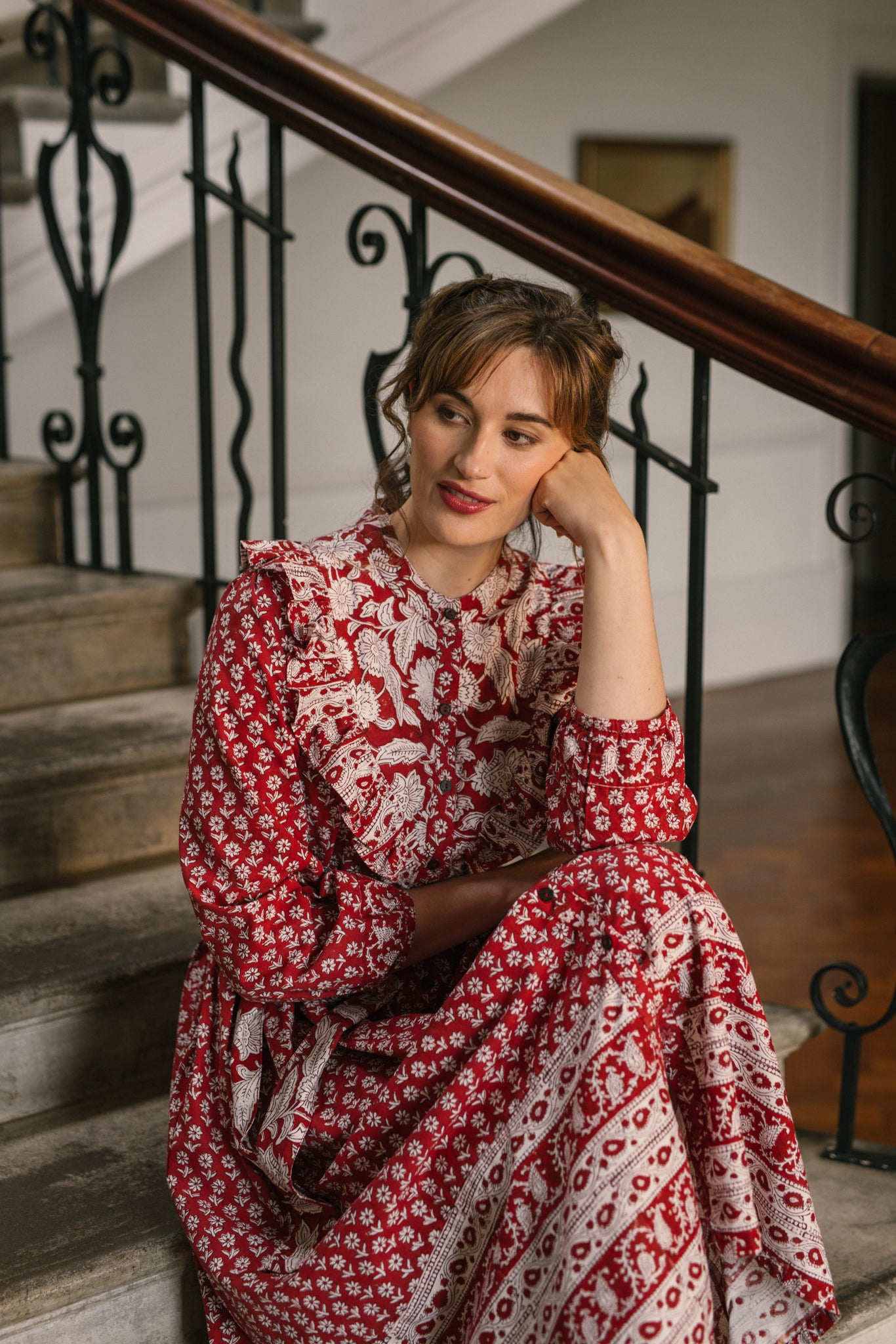 Maggie Dress in Tomato