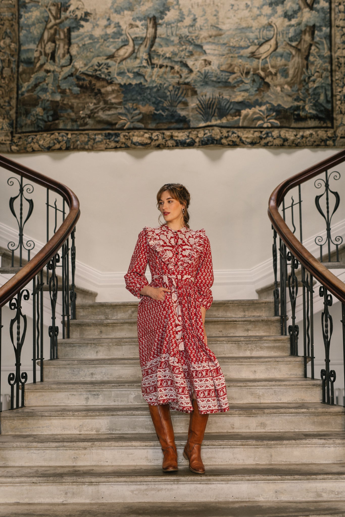 Maggie Dress in Tomato