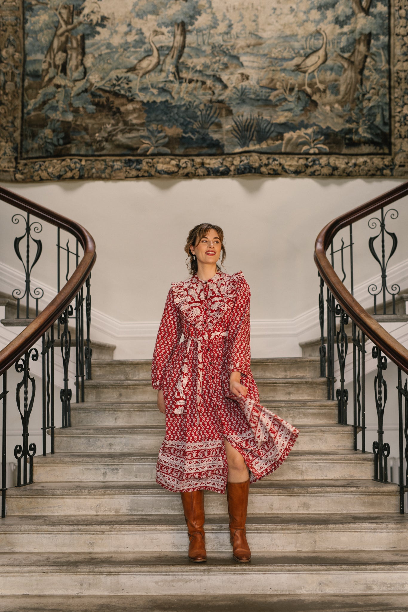 Maggie Dress in Tomato