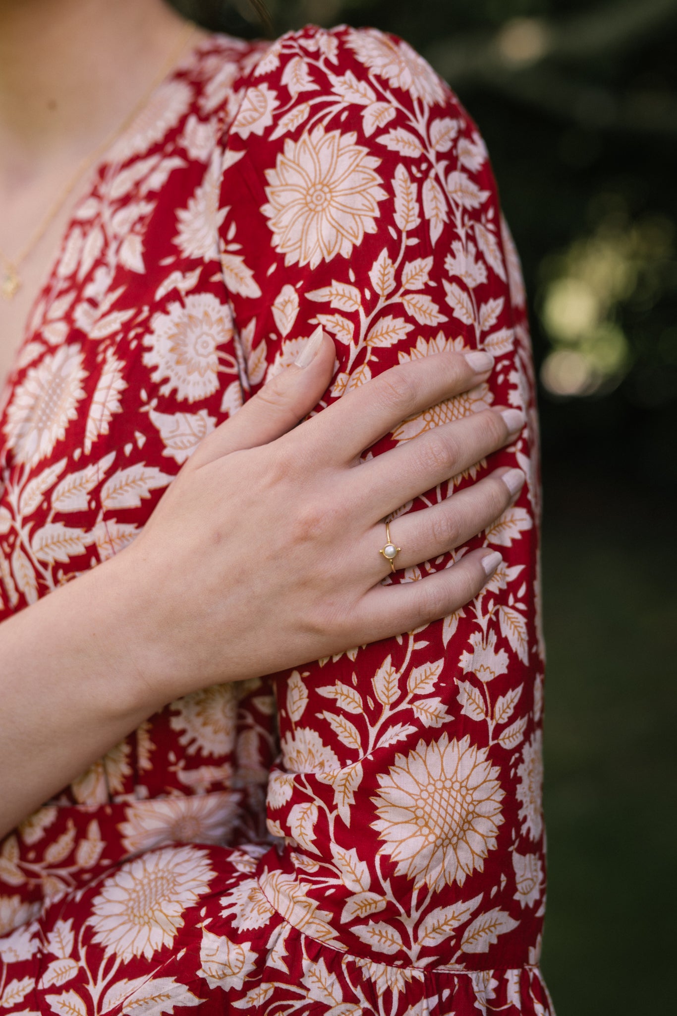 Oceanus Ring -Gold Pearl