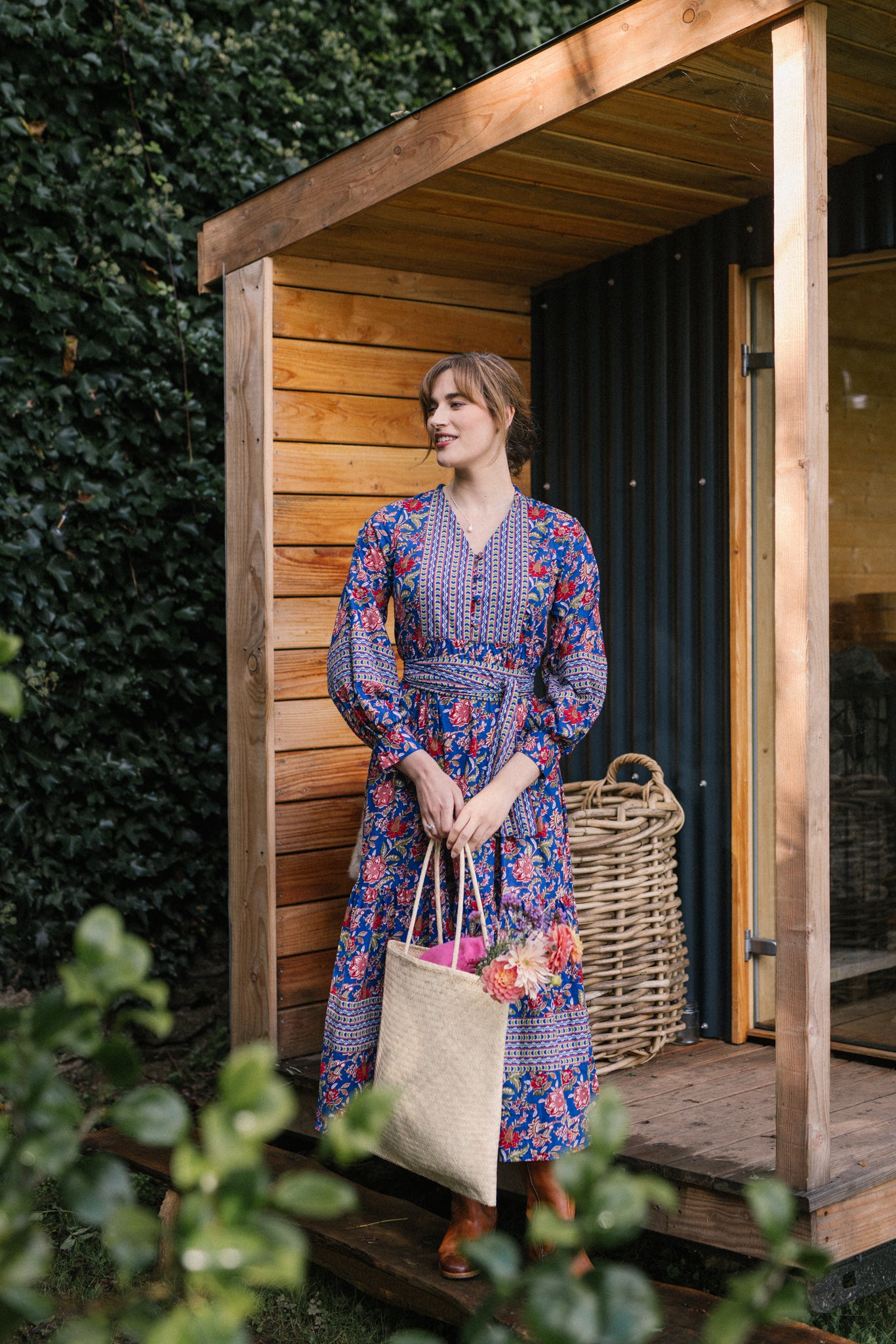 Raffia Square Shopper Plain
