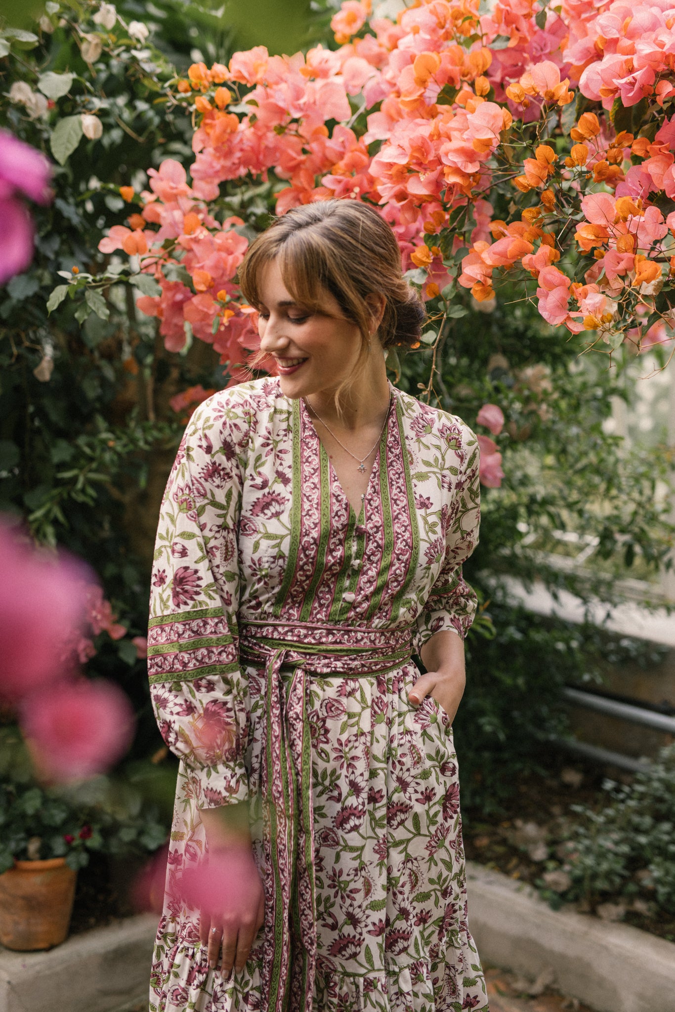 Lucy Dress in Tropical Garden
