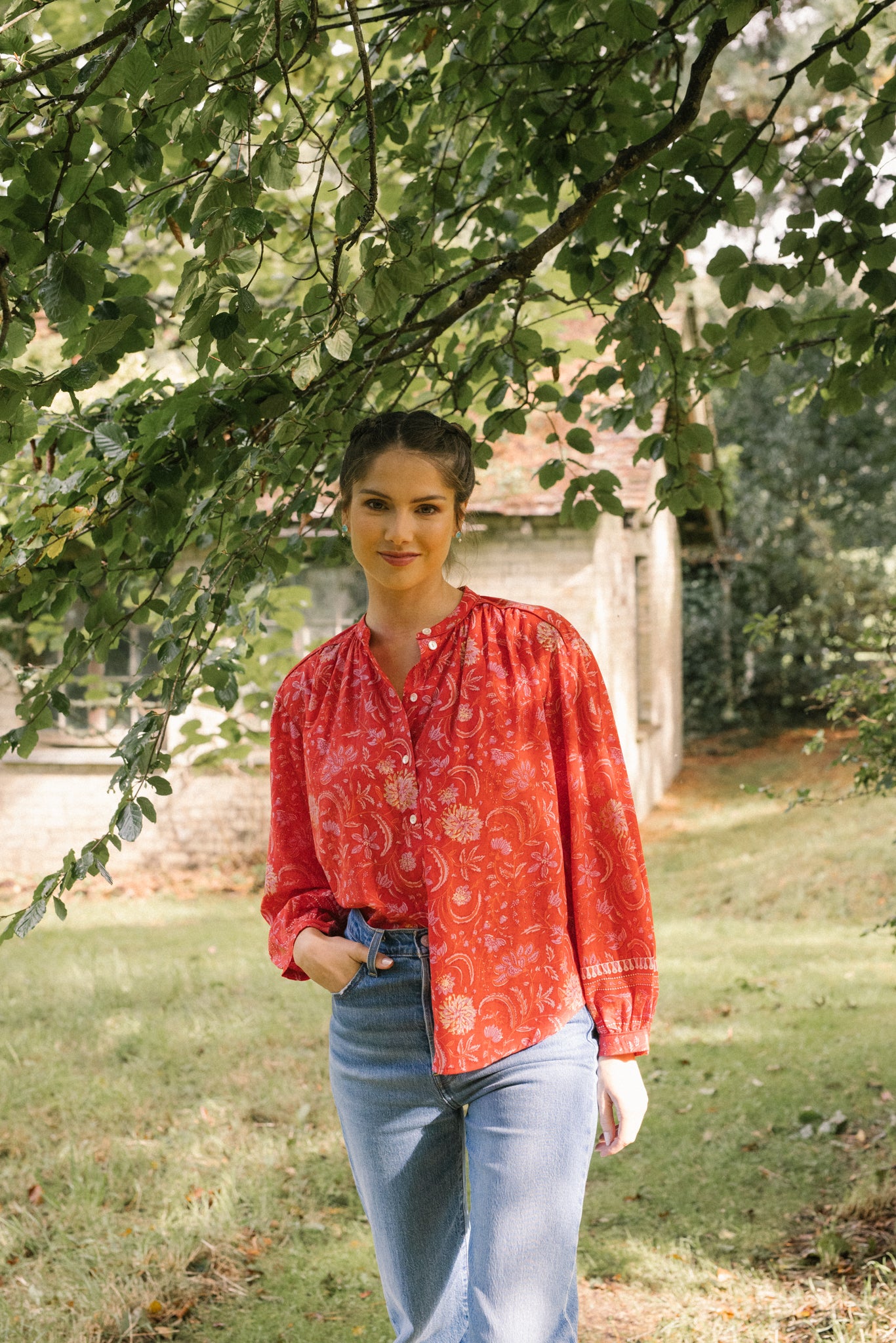 Delilah Blouse in Gypsy Red