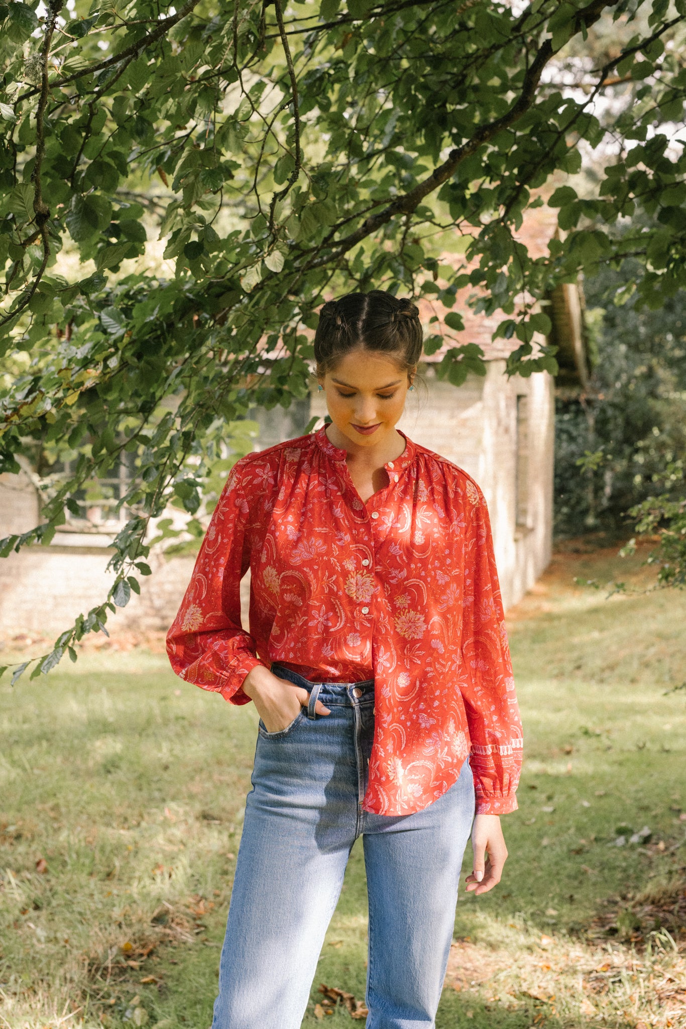 Delilah Blouse in Gypsy Red