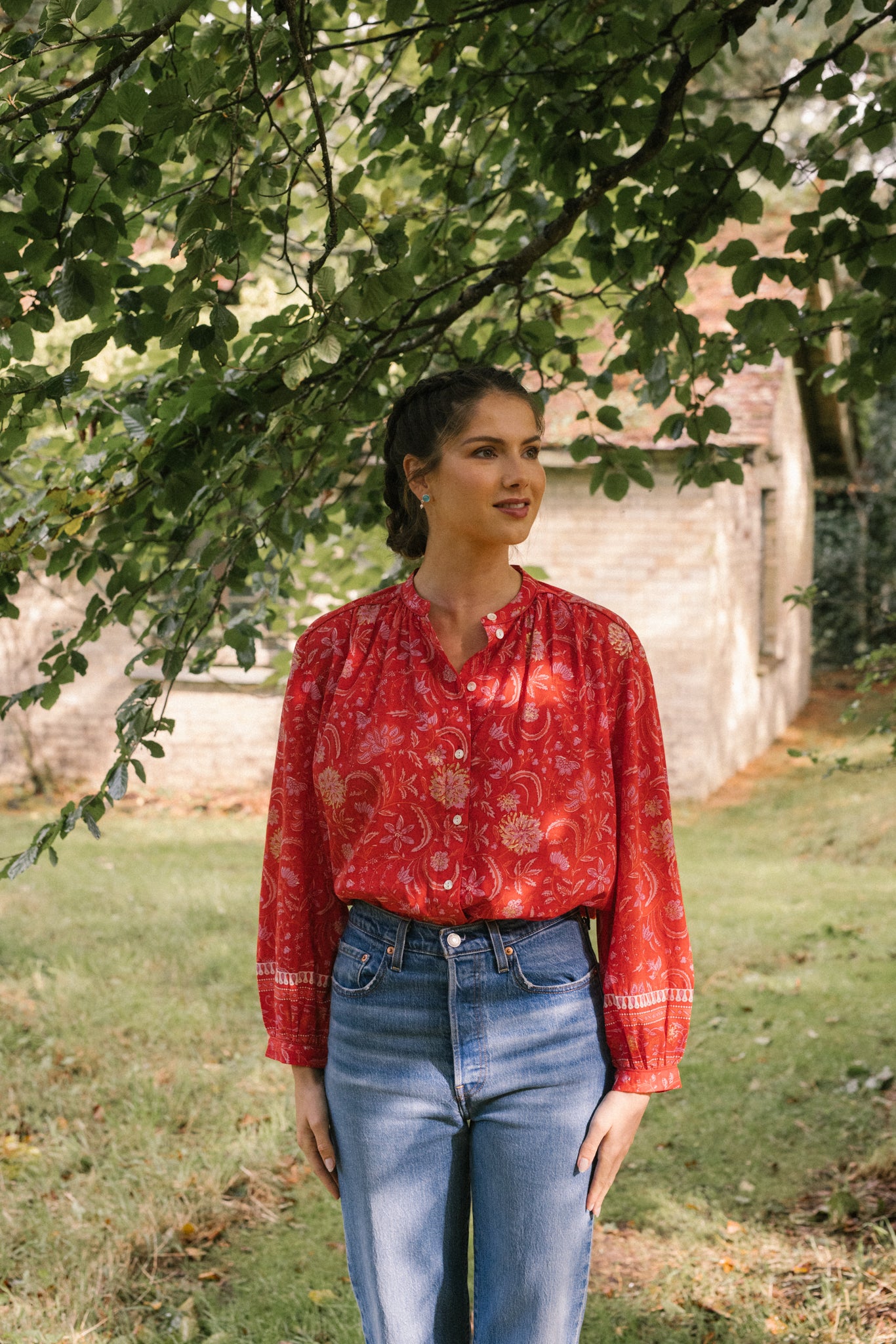 Delilah Blouse in Gypsy Red