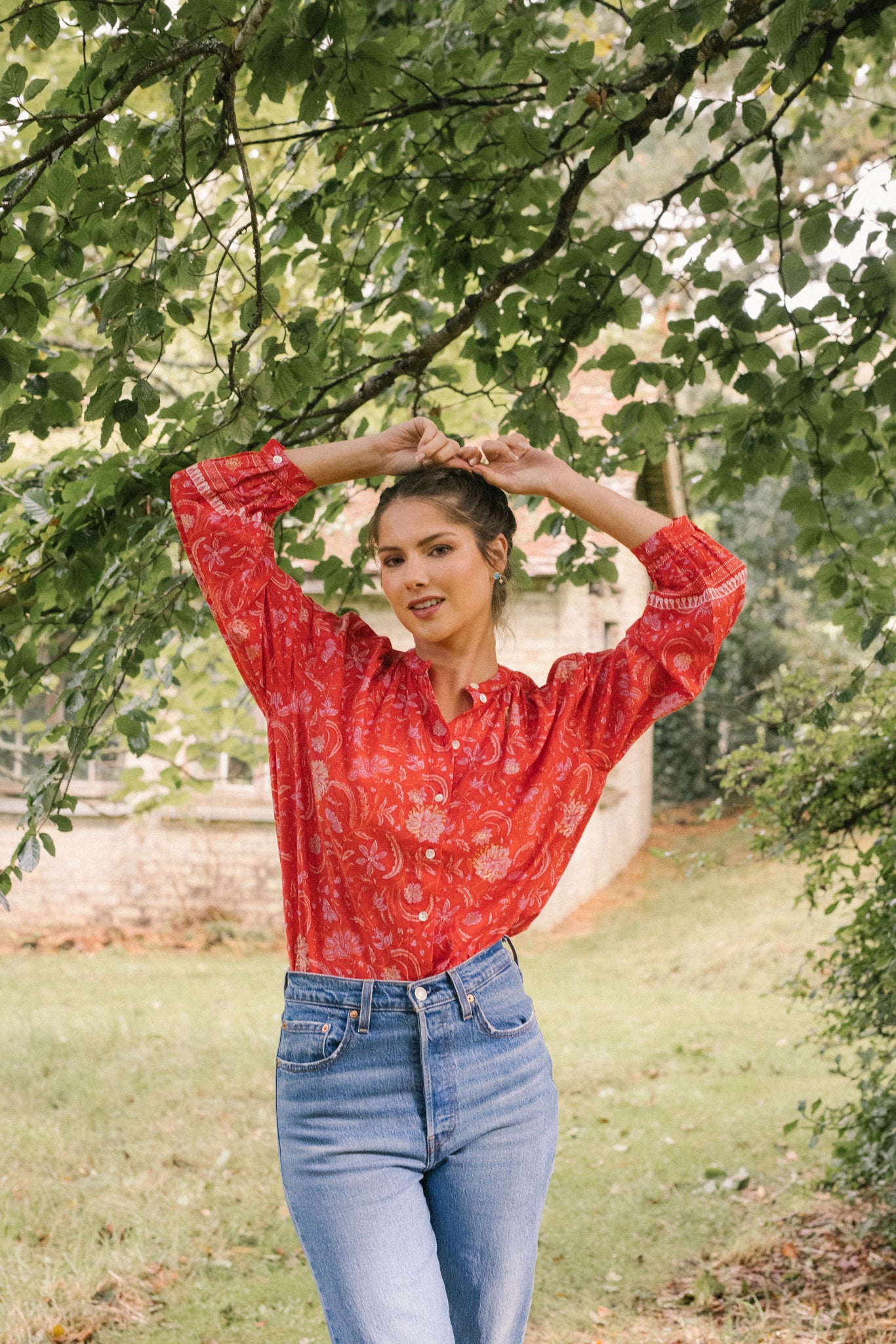 Delilah Blouse in Gypsy Red