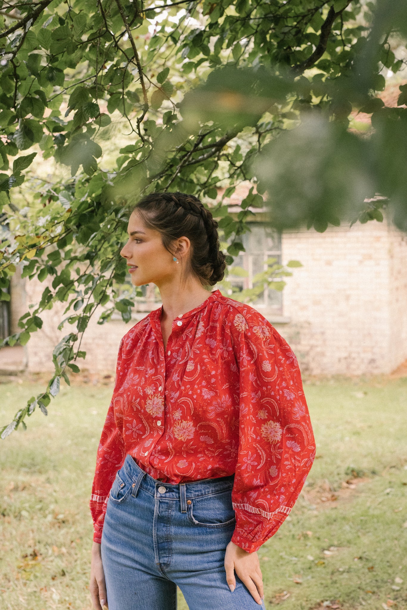 Delilah Blouse in Gypsy Red