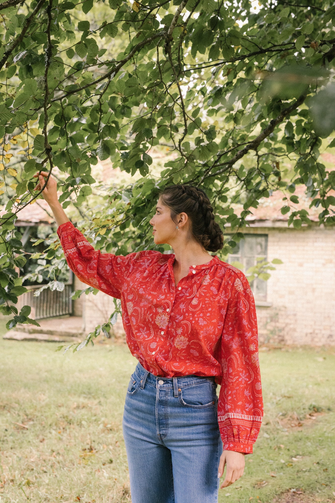 Delilah Blouse in Gypsy Red