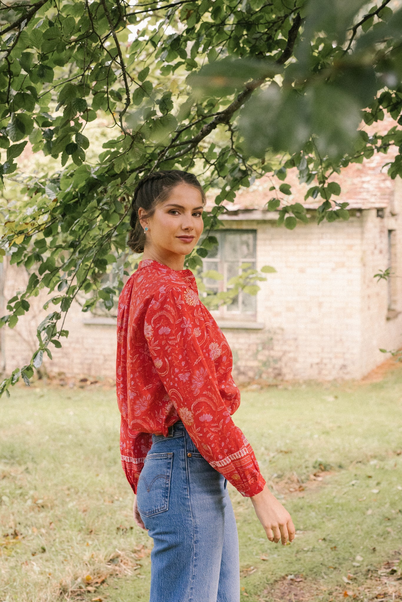 Delilah Blouse in Gypsy Red