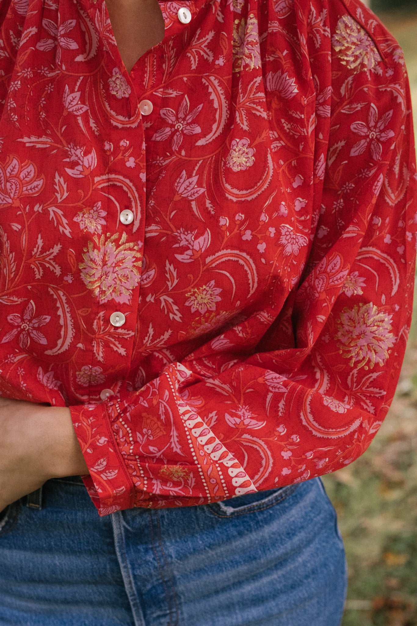 Delilah Blouse in Gypsy Red