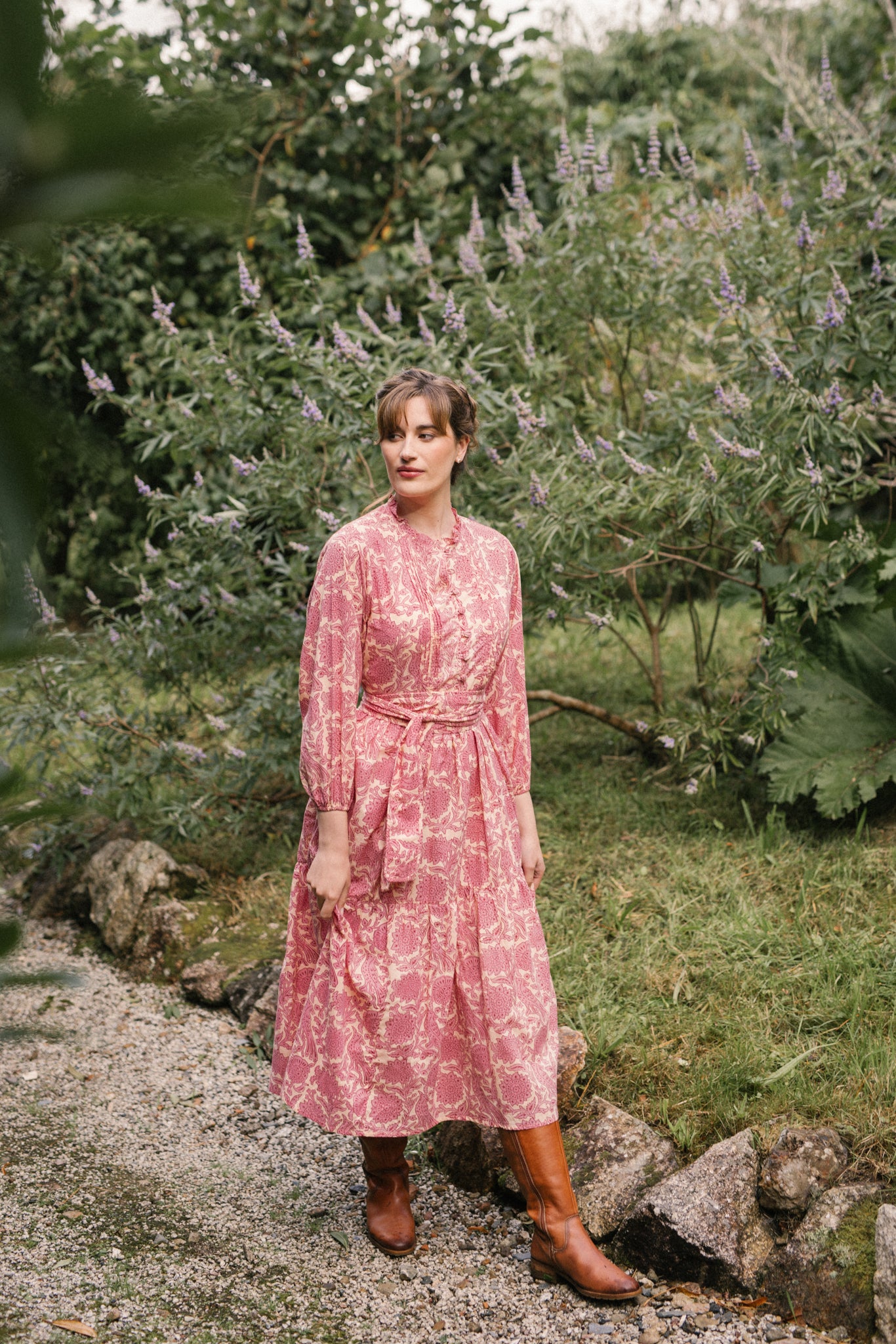 Skylark Dress in Vintage Pink